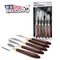 5-Piece Artist Stainless Steel Palette Knife Set - Wood Hande Flexible Spatula Painting Knives for Color Mixing Spreading, Applying Oil, Acrylic Paint on Canvas